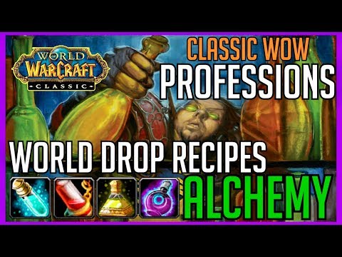 Classic Vanilla WoW Professions: World Drop Recipes Alchemy Master Guide World of Warcraft