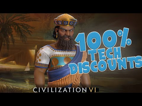 BABYLON, BUT EVERY TECH IS FREE || Civilization 6 Babylon Deity Experiment