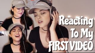 Reacting To My FIRST Video | Singing Unwritten AGAIN!