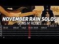 Guns N' Roses - November Rain solos (Guitar lesson with TAB)