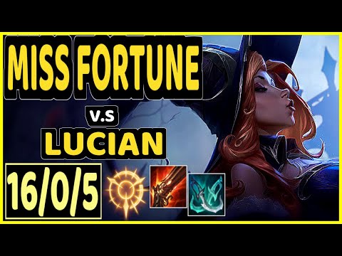 JUZINHO (MISS FORTUNE) vs LUCIAN - 16/0/5 KDA BOTTOM ADC CHALLENGER GAMEPLAY - BR