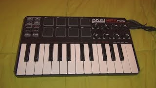 Video thumbnail for Akai Professional MPK Mini Laptop Keyboard and Pad Controller Review by hirudov