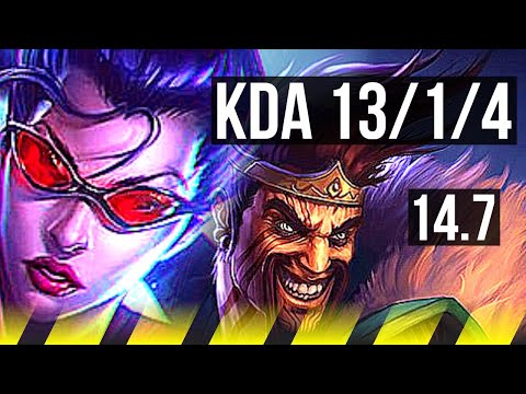 VAYNE & Senna vs DRAVEN & Renata Glasc (ADC) | 13/1/4, 700+ games, Legendary | KR Diamond | 14.7