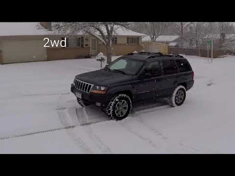 Jeep wj 2wd vs 4wd on snow test