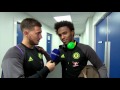 FUNNY!  PLAYERS REACT TO BEAUTIFUL GOALS: Hazard interviews Willian, Costa and Oscar