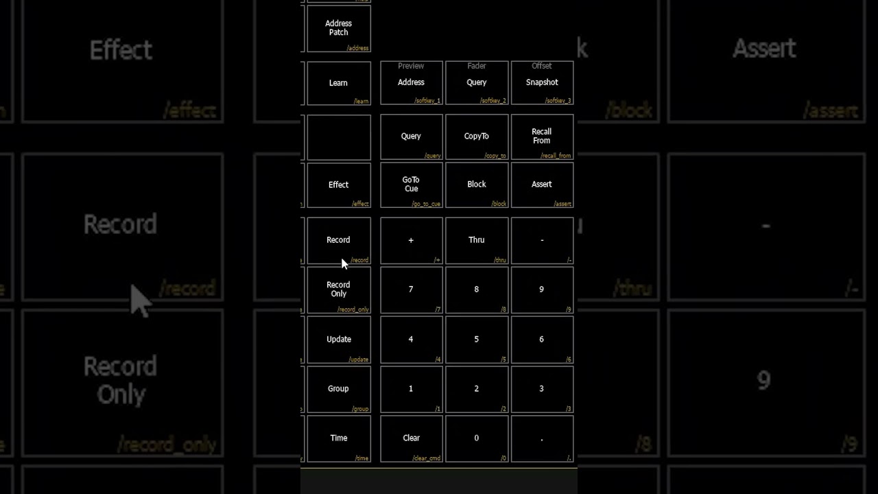 ETC Eos Facepanel OSC Commands