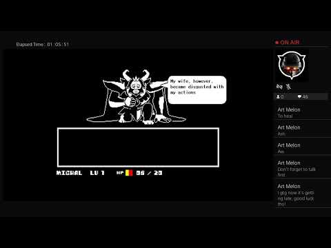 Defeating asgore[undertale pacifist route] THE END