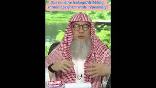 Due to urine leakage/dribbling should I perform wudu repeatedly? by sheikh asim al hakeem.