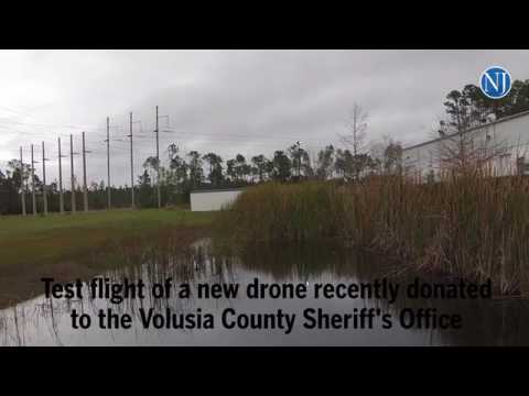 A test flight of the new drone recently donated to the Volusia County Sheriff's Office.