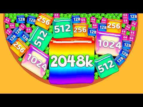 JELLY CUBES 3D - 2048 Merge Blocks (Full Walkthrough) | Satisfying Puzzle Games [From 8k to 2048k]