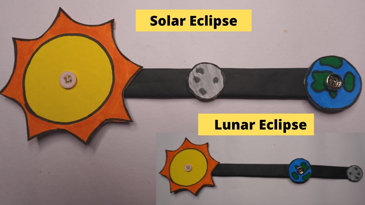 Solar And Lunar eclipse working model | eclipse model for school project | Eclipse working model