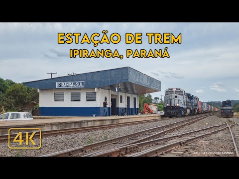 Trens na estação de Ipiranga, Paraná