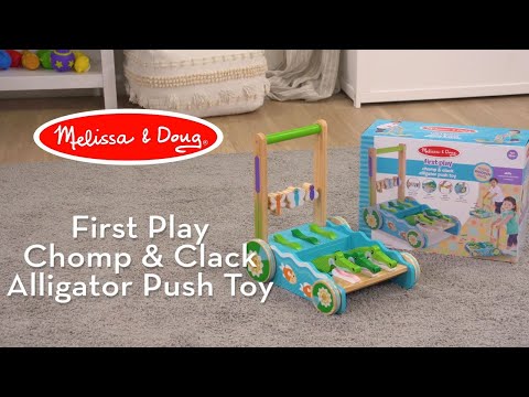 Melissa & Doug First Play Chomp & Clack Alligator Push Toy