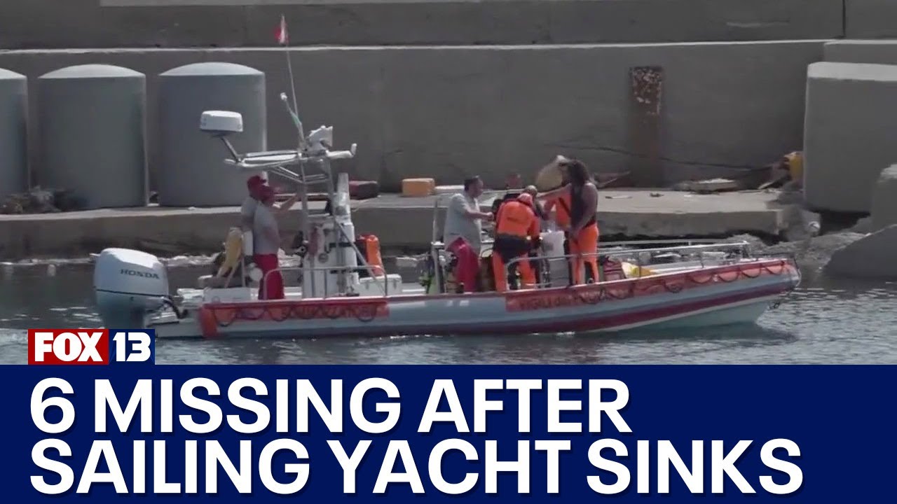 Six people missing after sailing yacht sinks in Sicily | FOX 13 Seattle