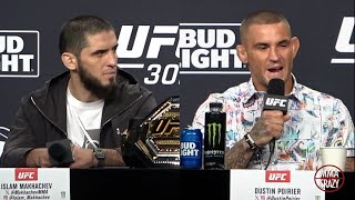 Islam Makhachev vs. Dustin Poirier Press Conference Highlights UFC 302