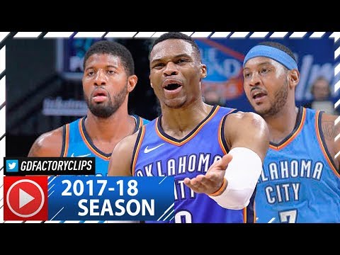 Russell Westbrook, Carmelo Anthony & Paul George Highlights vs Kings (2017.11.07) - STRUGGLES AGAIN!