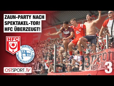 Fence party after spectacular goal! HFC impresses! Halle vs. Zehlendorf | Regionalliga Nordost