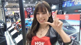 東京モーターサイクルショー2018 Vol.03  市川歩美(@1_aymnmn7)さん 美人レースクイーン NGKスパークガール 日本特殊陶業NGKブース