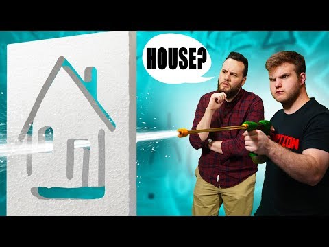Drawing With A Pressure Washer Challenge! Video
