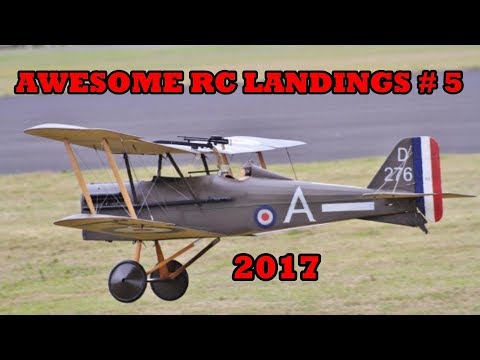 "AWESOME RC LANDINGS" WW1 SCOUTS / FIGHTERS LANDING # 5 - 2017