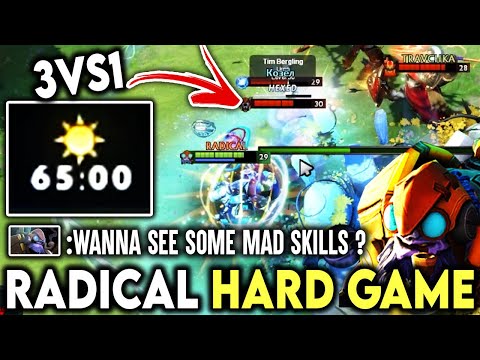 Radical Tinker Goes 3vs1 To Defend The Throne - Intense Hard Game Dota 2