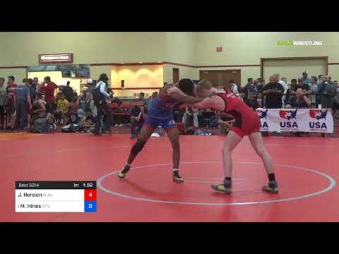 2018 Marine Corps US Open/UWW Junior Freestyle 61 Rnd Of 64 - Jackson Henson (Sunk) Vs. Malyke Hin