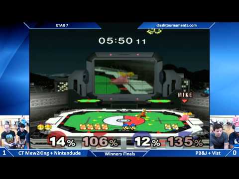 KTAR 7 - CT Mew2King + Nintendude vs PB&J + Vist - Winners Finals - SSBM