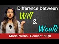 Difference Between Will Would Modal Verbs English Speaking Course Day 45