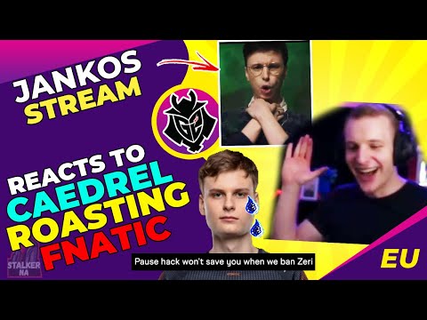G2 Jankos Reacts to XL Caedrel ROASTING Fnatic 😈
