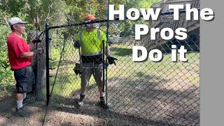 How To Install A Chain Link Fence - Post Set And Installation