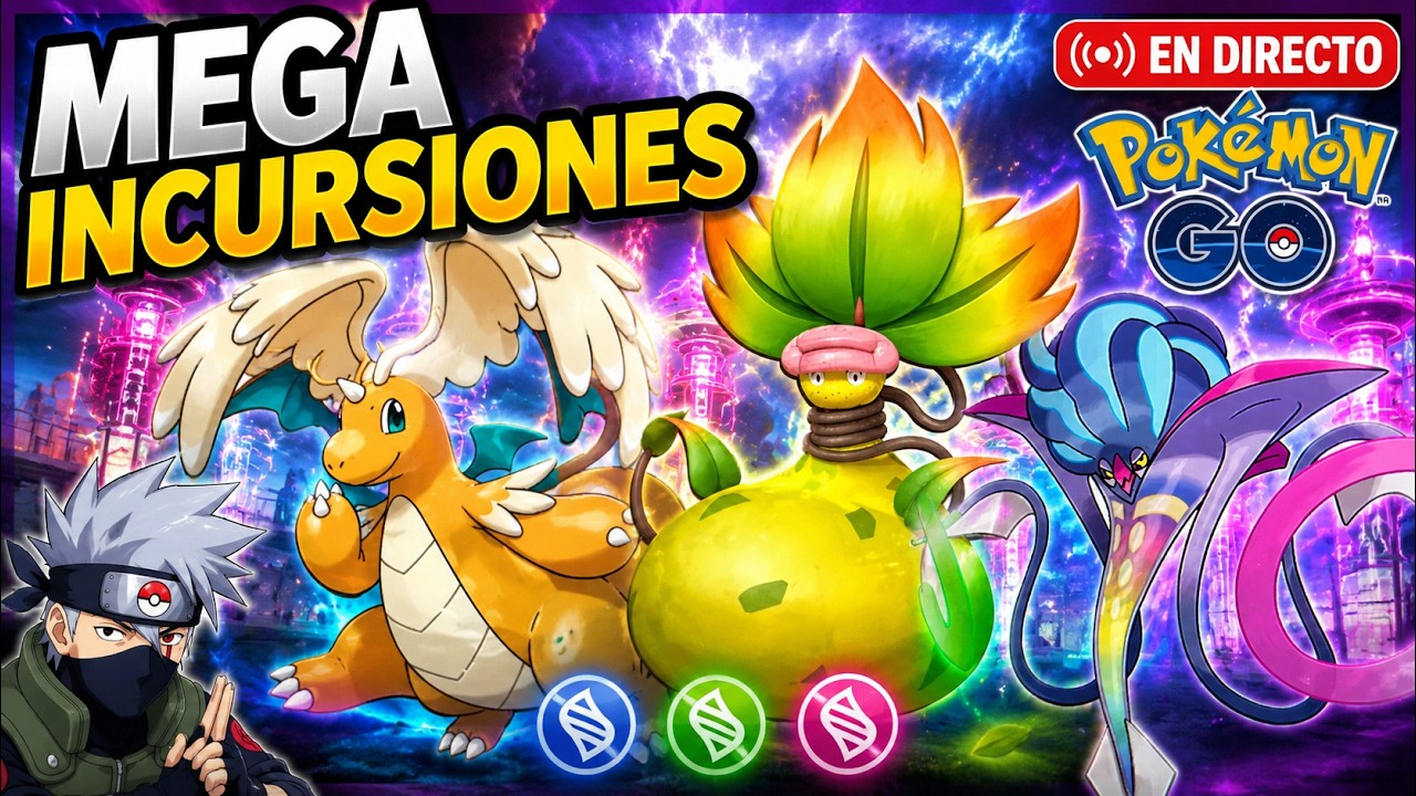 🚨MEGA DRAGONITE CON FONDO🚨EMPIEZA MEGASCENSION HAGAMOS INCURSIONES EN DIRECTO POKEMON GO