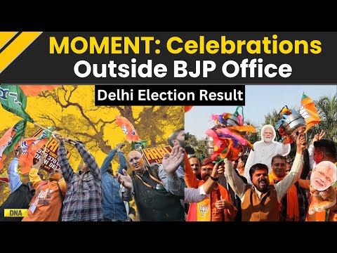 Delhi Election Result: Watch Celebrations Outside BJP Delhi Office I Breaking News I Politics