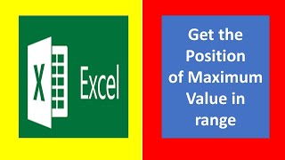 Excel max function with index | Get the Position of Maximum value in range | #ritikadeducation