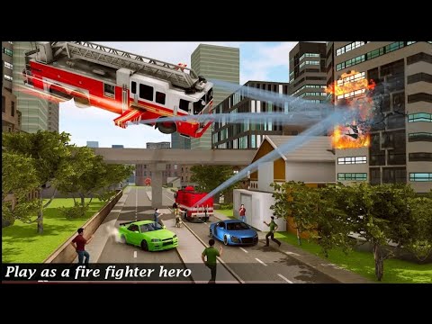 Flying Fire Truck Simulator - Android Gameplay