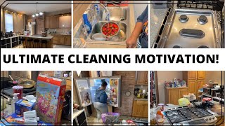 ULTIMATE CLEANING MOTIVATION / CLEAN WITH ME KITCHEN EDITION / REFRIGERATOR CLEAN OUT / ORGANIZING