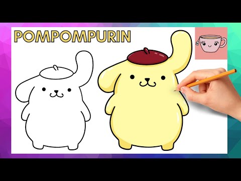 How To Draw Pompompurin | Sanrio | Cute Easy Step By Step Drawing Tutorial