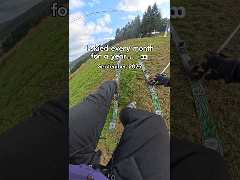 👀 I skied every single month for a year... #ski #skiing #snowboarding