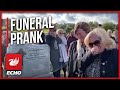 Man pranks mourners at his own funeral as his coffin is being buried