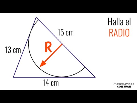 RADIO DE SEMICIRCUNFERENCIA INSCRITA EN TRIÁNGULO. Geometría Básica.