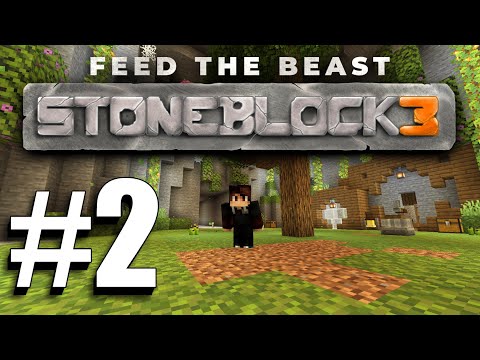 Starting Create | FTB StoneBlock 3 - Ep 2 | Modded Minecraft 1.18.2