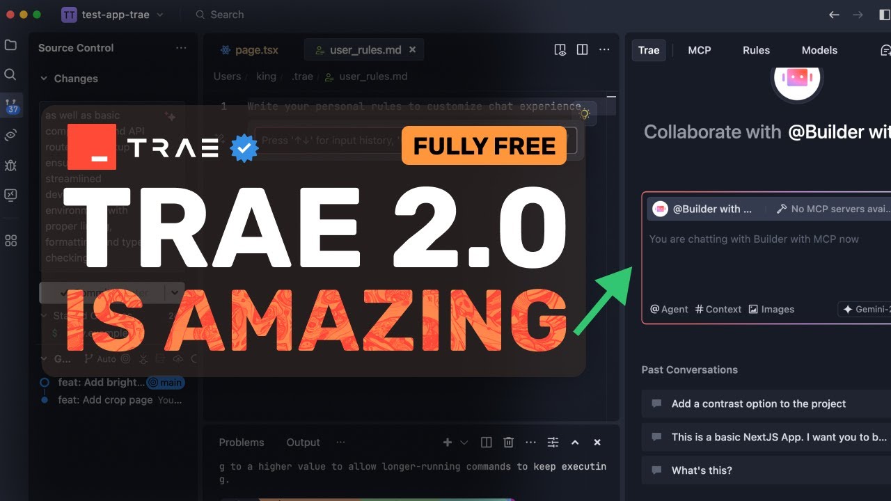 Trae AGENTS, MCP, RULES & New Upgrades: This FULLY FREE AI Coder IS REALLY GOOD!