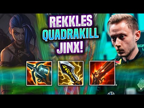 REKKLES GETS QUADRAKILL WITH JINX! - KC Rekkles Plays Jinx ADC vs Ezreal! | Season 2022
