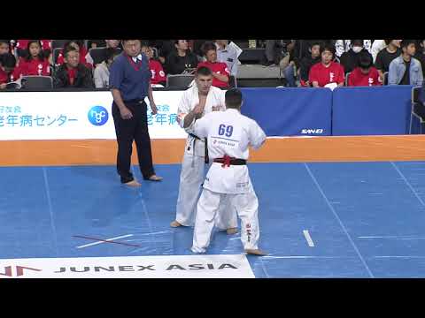 【新極真会】Court1 2nd Round25 man Tamas Popovics vs Ilya  Yakovlev The 12th World Karate Championship