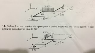 GRELHAS REAÇÕES DE APOIO TEORIA DAS ESTRUTURAS EXERCÍCIOS RESOLVIDOS (PASSO A PASSO)