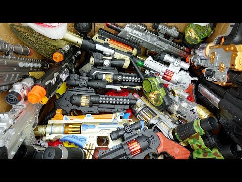 Box Full of Guns ! Lot of Many Kinds of Toy Guns - Legendary Weapon Collection
