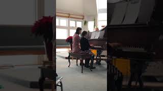 Mother-Daughter Piano Duo - It Came Upon a Midnight Clear