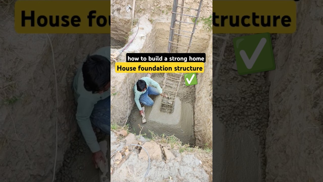 How to build a strong house , house foundation structure #siteengineer #work #construction #update