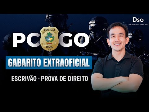 Gabarito extraoficial PC GO - Direitos com Juliano Yamakawa