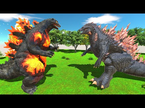 Strongest Creature Godzilla Burning vs Gojira - Animal Revolt Battle Simulator