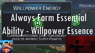 DC Legends - Always Farm Essential Ability Willpower Essence